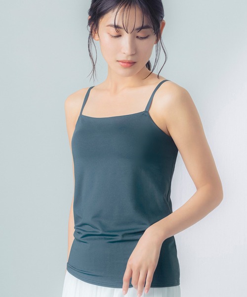 WING（ウイング）の「「シンクロブラトップ 吸汗速乾タイプ」カップ付きキャミソール（インナーウェア/肌着・レディース・ピンク/アイボリー/グリーン系その他/パープル/バイオレット/ブラック/ベージュ/ダークグレー/ネイビー/ナチュラル/グレー・M/LL/L/3L/4L/S）」の7枚目の写真