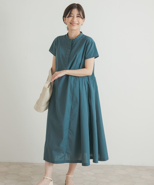 美品＊アーバンリサーチドアーズ　肩タック可愛いリネン100％ワンピース　ネイビー URBAN RESEARCH DOORS（アーバンリサーチドアーズ）の「『UR TECH