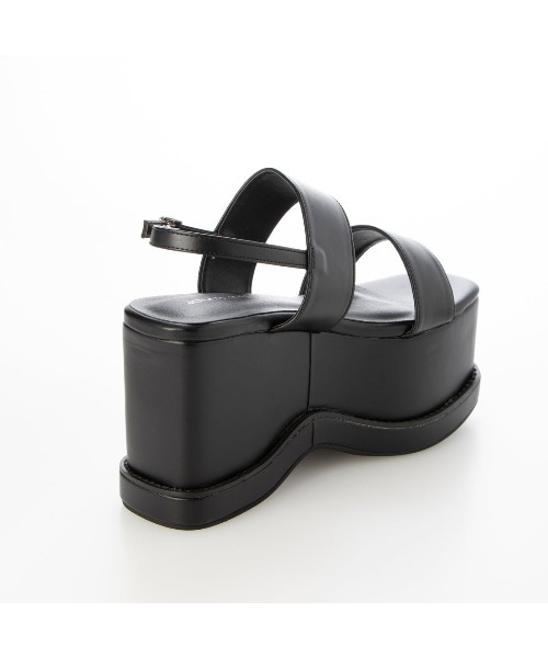 Mafmof（マフモフ）の「Mafmof(マフモフ)10cm厚底ボリュームソールダブルベルトウエッジサンダル（サンダル・レディース・ホワイト/ブラック・S/M/L/LL）」の22枚目の写真