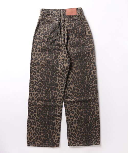 ヒョウ柄 デニムパンツ ワークスタイル レトロ調 24t01b096.jpg