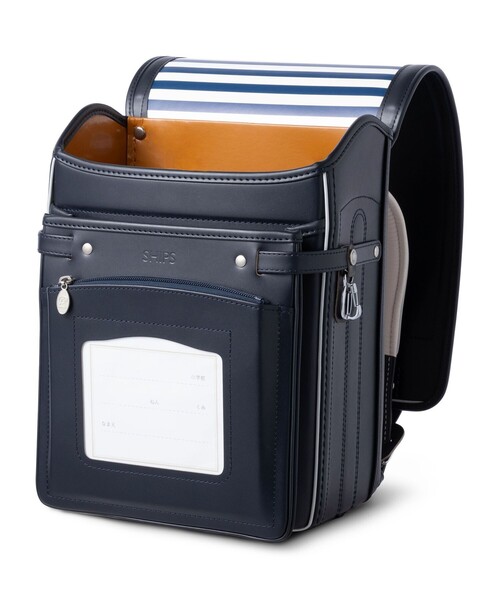 SHIPS（シップス）の「SHIPS KIDS:オリジナル ランドセル 牛革モデル(ハンドル付き) 2027 by大峽製鞄（ランドセル・キッズ・ブラック/ネイビー・ONE SIZE）」の12枚目の写真