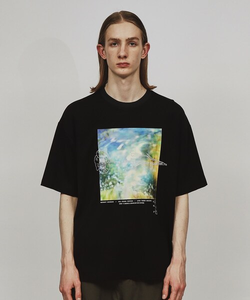 tk.TAKEO KIKUCHI（ティーケータケオキクチ）の「◆アブストピクチャーTシャツ（Tシャツ/カットソー・メンズ・ブラック/ホワイト/ライトブルー・01/02/03）」の4枚目の写真