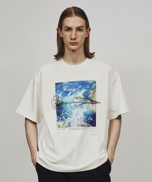 tk.TAKEO KIKUCHI（ティーケータケオキクチ）の「◆アブストピクチャーTシャツ（Tシャツ/カットソー・メンズ・ブラック/ホワイト/ライトブルー・01/02/03）」の10枚目の写真