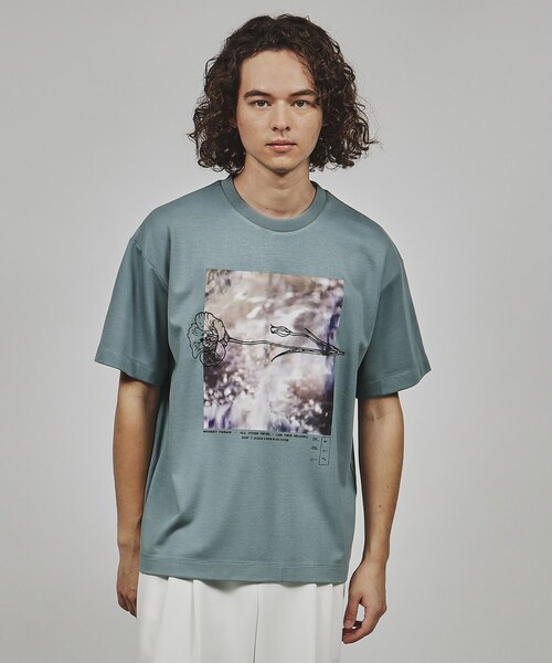 tk.TAKEO KIKUCHI（ティーケータケオキクチ）の「◆アブストピクチャーTシャツ（Tシャツ/カットソー・メンズ・ブラック/ホワイト/ライトブルー・01/02/03）」の19枚目の写真