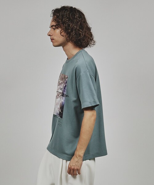 tk.TAKEO KIKUCHI（ティーケータケオキクチ）の「◆アブストピクチャーTシャツ（Tシャツ/カットソー・メンズ・ブラック/ホワイト/ライトブルー・01/02/03）」の20枚目の写真