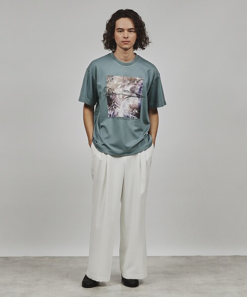 tk.TAKEO KIKUCHI（ティーケータケオキクチ）の「◆アブストピクチャーTシャツ（Tシャツ/カットソー・メンズ・ブラック/ホワイト/ライトブルー・01/02/03）」の21枚目の写真