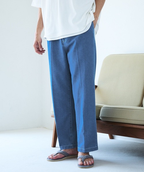 BAYFLOW（ベイフロー）の「クールタッチトラウザーデニムパンツ（デニムパンツ・メンズ・ブラック/ライトブルー・MEDIUM/LARGE）」の2枚目の写真