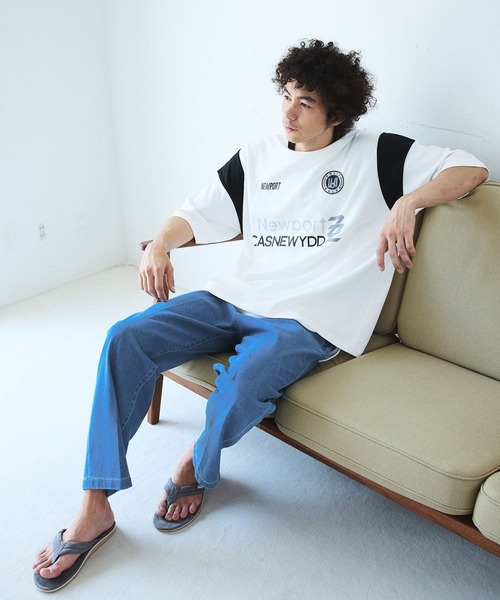 BAYFLOW（ベイフロー）の「クールタッチトラウザーデニムパンツ（デニムパンツ・メンズ・ブラック/ライトブルー・MEDIUM/LARGE）」の4枚目の写真