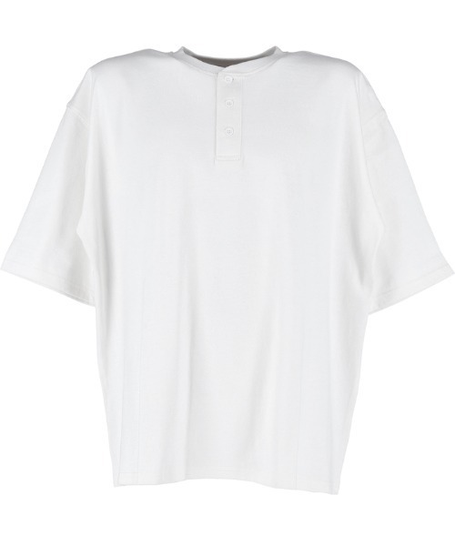 coca(coca)(コカ)の「メンズ ヘビーウェイトヘンリーネックTシャツ(Tシャツ/カットソー・メンズ・チャコール/ブラック/ホワイト/ライトグレー・M/L/XL)」の1枚目の写真