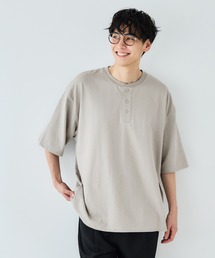 メンズ ヘビーウェイトヘンリーネックTシャツ