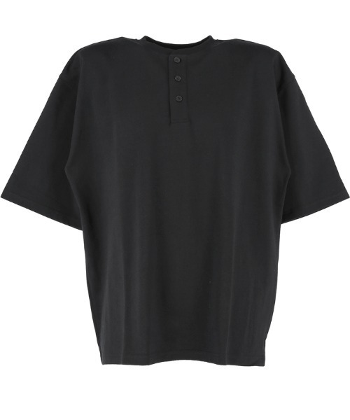 coca(coca)(コカ)の「メンズ ヘビーウェイトヘンリーネックTシャツ(Tシャツ/カットソー・メンズ・チャコール/ブラック/ホワイト/ライトグレー・M/L/XL)」の2枚目の写真