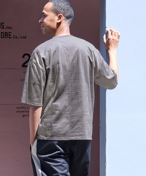 coca(coca)(コカ)の「メンズ ヘビーウェイトヘンリーネックTシャツ(Tシャツ/カットソー・メンズ・チャコール/ブラック/ホワイト/ライトグレー・M/L/XL)」の6枚目の写真