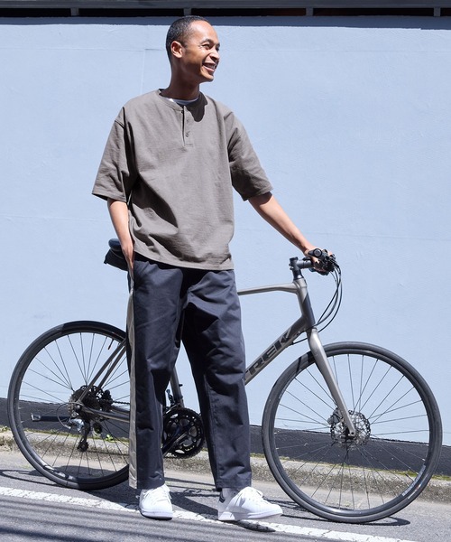 coca(coca)(コカ)の「メンズ ヘビーウェイトヘンリーネックTシャツ(Tシャツ/カットソー・メンズ・チャコール/ブラック/ホワイト/ライトグレー・M/L/XL)」の5枚目の写真