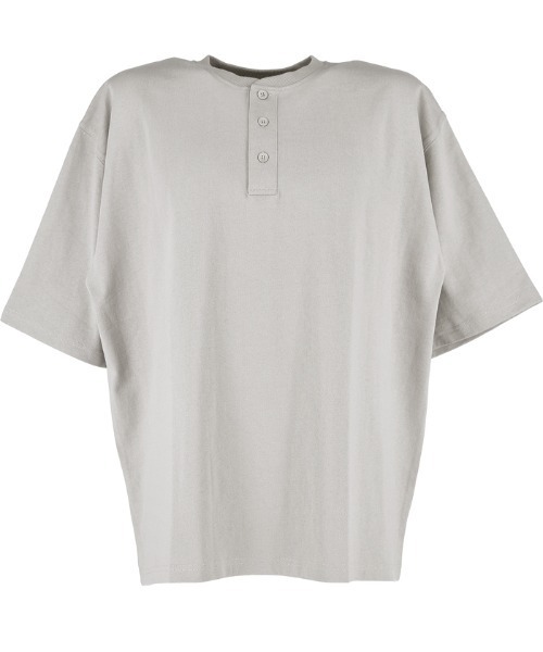 coca(coca)(コカ)の「メンズ ヘビーウェイトヘンリーネックTシャツ(Tシャツ/カットソー・メンズ・チャコール/ブラック/ホワイト/ライトグレー・M/L/XL)」の15枚目の写真
