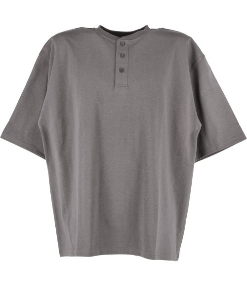 coca(coca)(コカ)の「メンズ ヘビーウェイトヘンリーネックTシャツ(Tシャツ/カットソー・メンズ・チャコール/ブラック/ホワイト/ライトグレー・M/L/XL)」の14枚目の写真