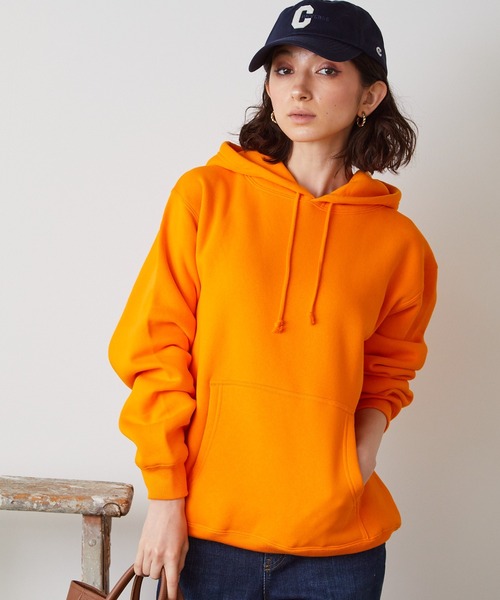 United Athle(ユナイテッドアスレ)の「10.0oz スウェット 裏起毛 プルオーバーパーカー/フーディー 無地 ユニセックス ルーズシルエット(パーカー・メンズ・ダークブラウン/ホワイト/バーガンディー/ライトグリーン/ブラック/オレンジ/パープル/ネイビー/サンドベージュ/ヘザーグレー/グレー/アッシュ/オリーブ・M/L/XL/S)」の13枚目の写真