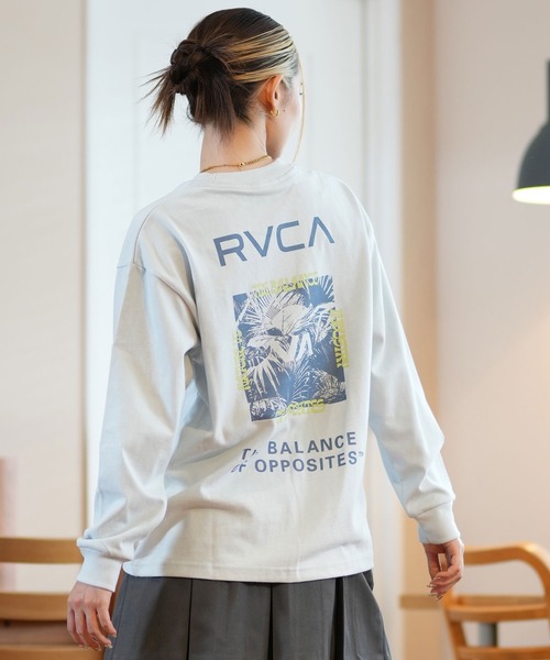 国内配送★RVCA★ルーカ フラワーバックプリント ロンT 国内配送☆RVCA☆ルーカ フラワーバックプリント ロンT
