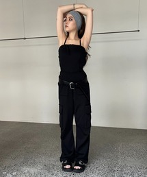 BLONDEY（ブロンディ）の「ワイドレッグスウェットカーゴロンパース 