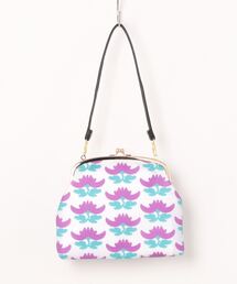 カヤ | 【カヤ】こけし花模様 ビニールがま口ハンドバッグ(ハンドバッグ)