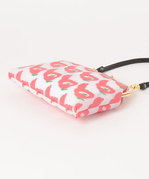 【カヤ】こけし花模様 ビニールがま口ハンドバッグ（ハンドバッグ）｜カヤ（カヤ）