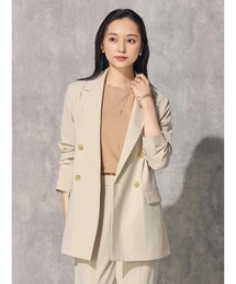 Perfect Suit FActory | 【UVカット/接触冷感】ストレッチスーツ　ダブルジャケット　グレー/ベージュ/ブルー(スーツジャケット)