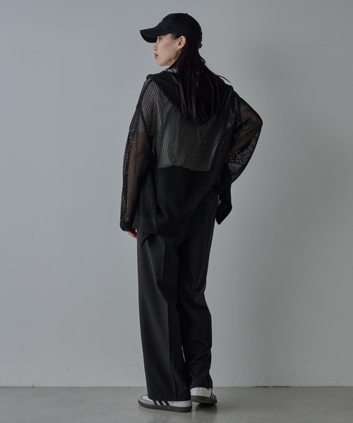 黒 フード付き パーカー バルーンスリーブ 楽天市場】ぽわん「 手元透かし ニット 」 フード 【即納
