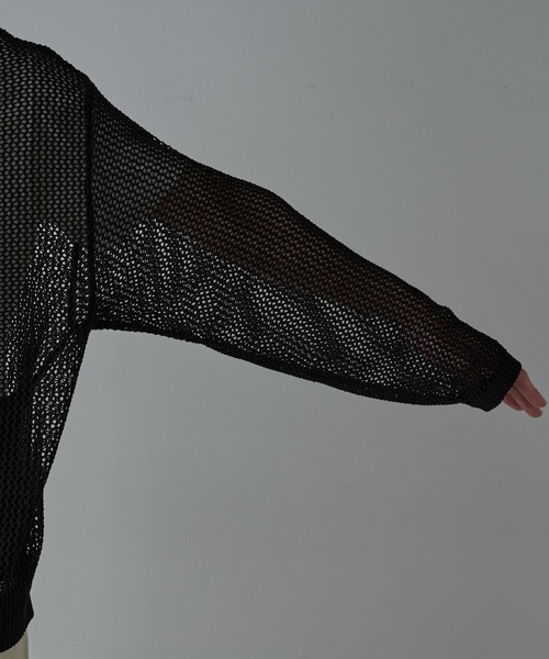 COLONY 2139（コロニートゥーワンスリーナイン）の「透かし編みジップパーカー（パーカー・メンズ・ブラック・MEDIUM/LARGE）」の13枚目の写真