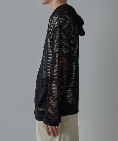 COLONY 2139（コロニートゥーワンスリーナイン）の「透かし編みジップパーカー（パーカー・メンズ・ブラック・MEDIUM/LARGE）」の16枚目の写真
