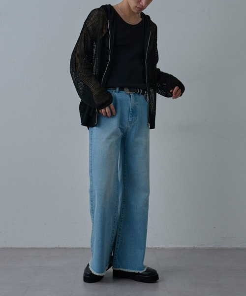 COLONY 2139（コロニートゥーワンスリーナイン）の「透かし編みジップパーカー（パーカー・メンズ・ブラック・MEDIUM/LARGE）」の19枚目の写真