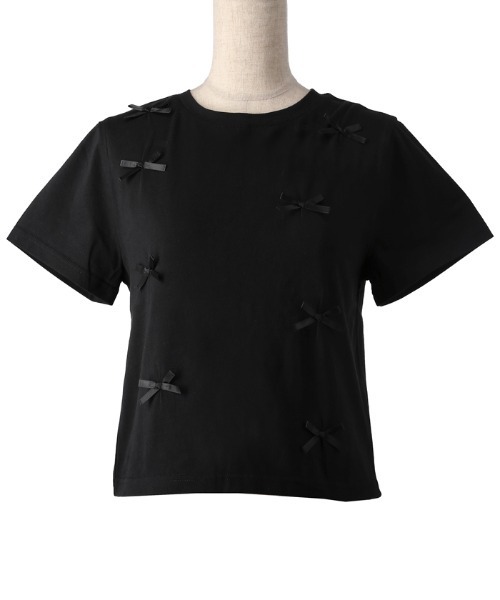 おすすめ サテンリボンTシャツ（Tシャツ/カットソー）｜coca（coca トップス