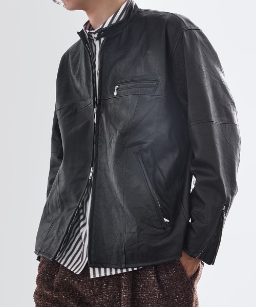 BALLAST ARK / バラストアーク：UPCYCLING LEATHER JACKET：BA10-J002[AST]（その他アウター）｜BALLAST ARK（バラストアーク）