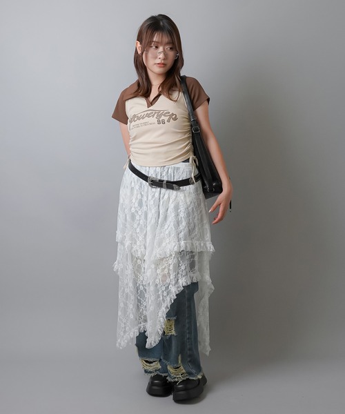 SPINNS（スピンズ）の「スター合皮ベルト（ベルト・レディース・ブラック・ONESIZE）」の2枚目の写真
