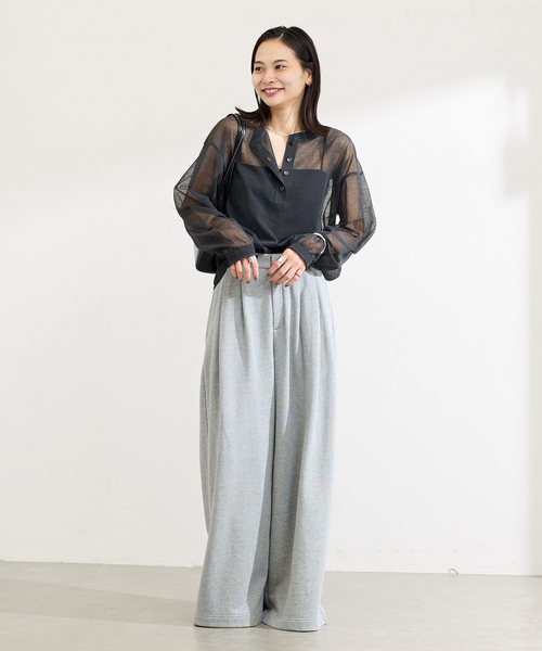 JOURNAL STANDARD（ジャーナルスタンダード）の「2WAYシアーヘンリープルオーバー（ニット/セーター・レディース・アイボリー/ブラウン/ブラック・FREE）」の16枚目の写真