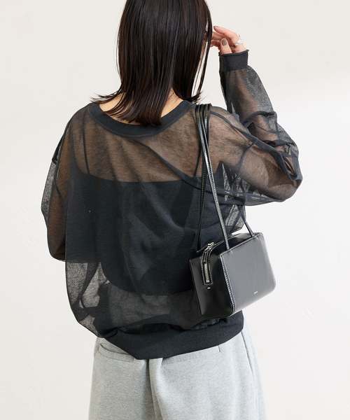 JOURNAL STANDARD（ジャーナルスタンダード）の「2WAYシアーヘンリープルオーバー（ニット/セーター・レディース・アイボリー/ブラウン/ブラック・FREE）」の22枚目の写真