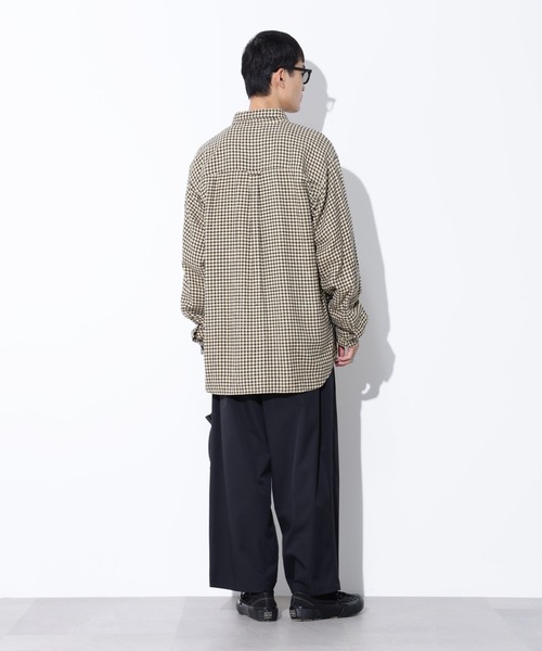 Apo(s)ture(アポスチャー)の「LUCAS-003/撥水ビューティーツイルワイドパンツ(スラックス・メンズ・ベージュ/ネイビー/グリーン/ブラック・XS/S/M/L/XL)」の16枚目の写真