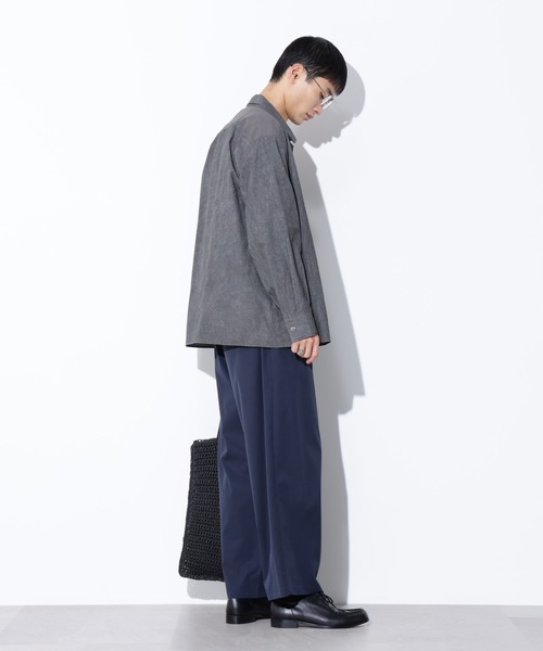 Apo(s)ture(アポスチャー)の「LUCAS-003/撥水ビューティーツイルワイドパンツ(スラックス・メンズ・ベージュ/ネイビー/グリーン/ブラック・XS/S/M/L/XL)」の12枚目の写真
