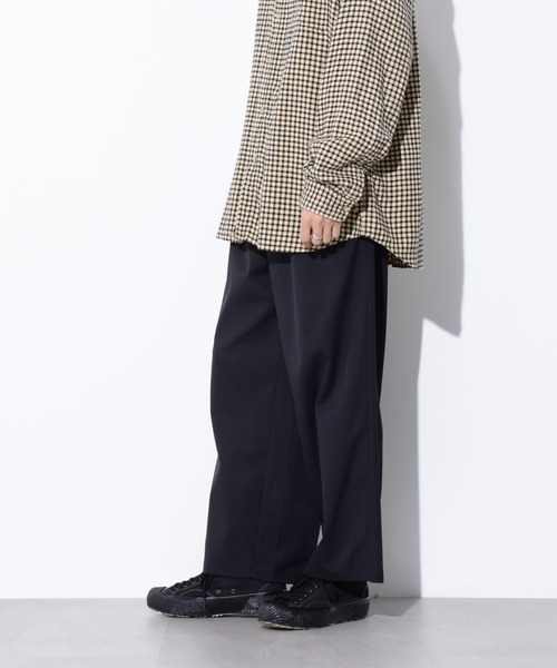 Apo(s)ture(アポスチャー)の「LUCAS-003/撥水ビューティーツイルワイドパンツ(スラックス・メンズ・ベージュ/ネイビー/グリーン/ブラック・XS/S/M/L/XL)」の9枚目の写真