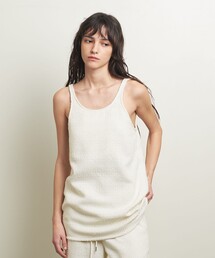 ＜ATTISESSION＞ツイード バックオープン トップス