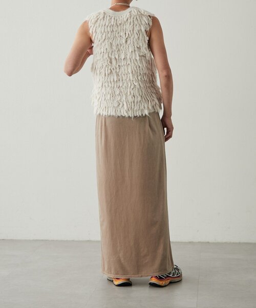 earthy（アーシー）の「ベロアマキシスカート（スカート・レディース・ネイビー/ブラウン/ライトベージュ・MEDIUM/SMALL）」の18枚目の写真