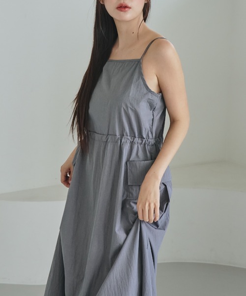 unnome》ドローコードキャミワンピース（ワンピース）｜nemne store
