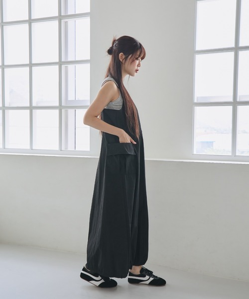 nemne store（ネンネストア）の「《unnome》ドローコードキャミワンピース（ワンピース・レディース・グレー/ブラック・フリー）」の12枚目の写真