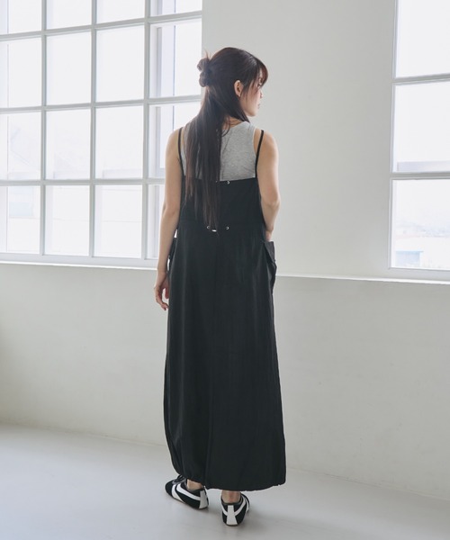 nemne store（ネンネストア）の「《unnome》ドローコードキャミワンピース（ワンピース・レディース・グレー/ブラック・フリー）」の11枚目の写真