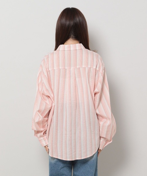3.3 Field Trip （3.3フィールドトリップ）の「3.3 Field Trip／ストライプシアーシャツ（シャツ/ブラウス・レディース・ピンク/グリーン・FREE）」の22枚目の写真