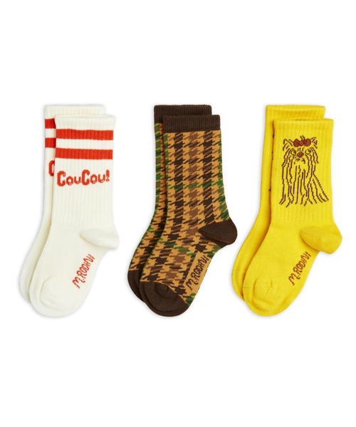 Mini Rodini(ミニロディーニ)の「mini rodini / ソックス3点セット(ソックス/靴下・キッズ・マルチ・14-16cm/12-14cm/16-18cm/18-21cm)」の1枚目の写真