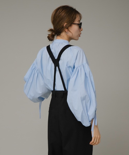 URBAN RESEARCH Sonny Label(アーバンリサーチサニーレーベル)の「ボリュームスリーブリボンブラウス(シャツ/ブラウス・レディース・オフホワイト/ブルー系その他/ストライプ・FREE)」の21枚目の写真