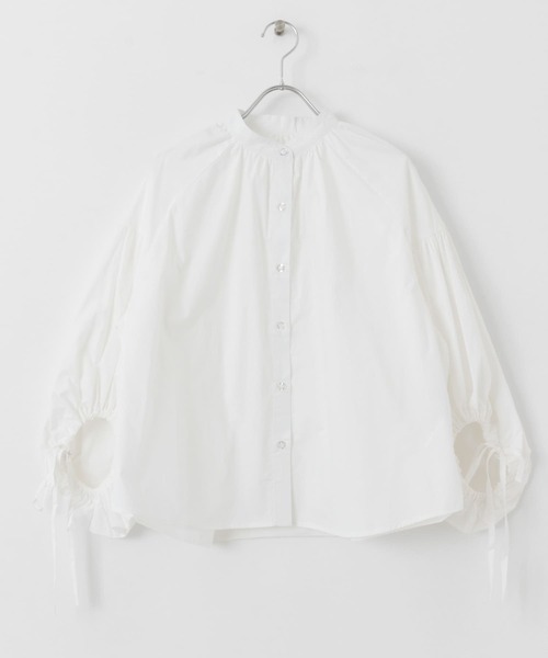 URBAN RESEARCH Sonny Label(アーバンリサーチサニーレーベル)の「ボリュームスリーブリボンブラウス(シャツ/ブラウス・レディース・オフホワイト/ブルー系その他/ストライプ・FREE)」の13枚目の写真