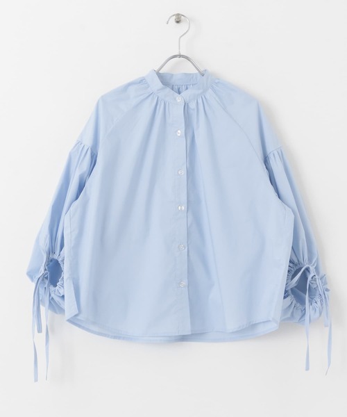 URBAN RESEARCH Sonny Label(アーバンリサーチサニーレーベル)の「ボリュームスリーブリボンブラウス(シャツ/ブラウス・レディース・オフホワイト/ブルー系その他/ストライプ・FREE)」の11枚目の写真