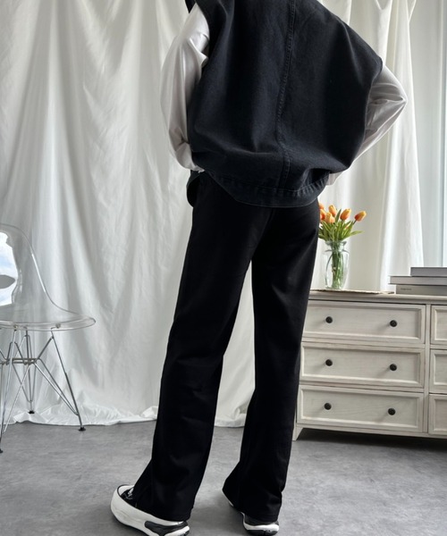 aimoha（アイモハ）の「【Aimoha】ストレートドローストリングカジュアルパンツ（スウェットパンツ・レディース・ブラック/ベージュ/オフホワイト/ライトベージュ・MEDIUM/LARGE）」の14枚目の写真