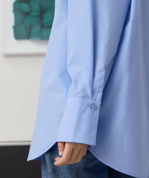 Edit Sheen（エディットシーン）の「ロングカフスデザインシャツ（シャツ/ブラウス・レディース・ブルー/オフホワイト・M）」の21枚目の写真