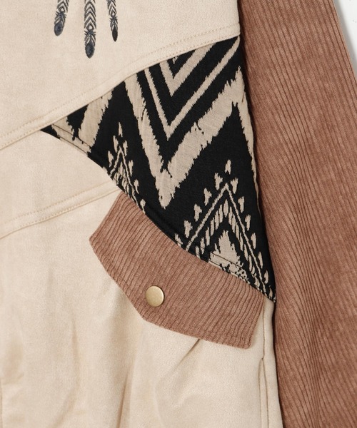 チャイハネ（チャイハネ）の「【チャイハネ】イーフェパッチワークジャケット（ブルゾン・レディース・マスタード/カーキ/ベージュ・FREE）」の7枚目の写真